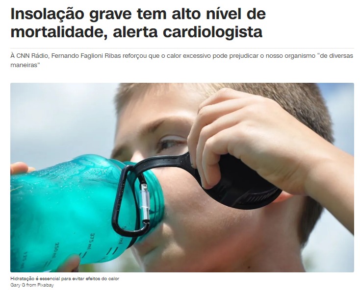 caso grave de insolação
